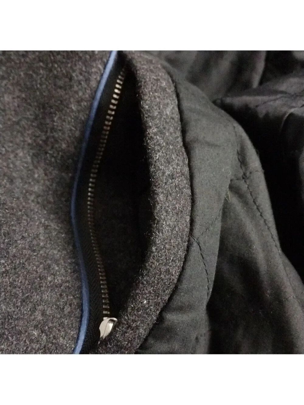 J. Crew 100% Wool Black Pointed Collar Long Sleeve Full Zipper Front Dress Coat